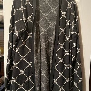 Chic Black and Gray Women's Cardigan
